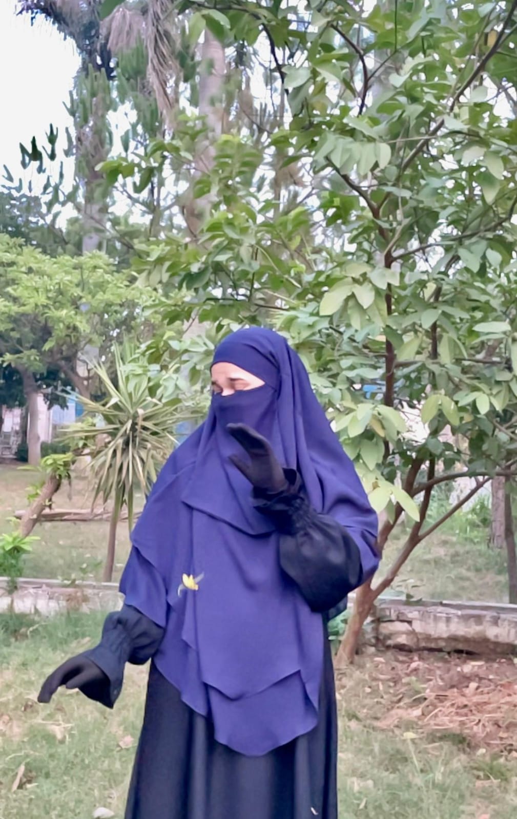 Double Layer Khimar - Blue