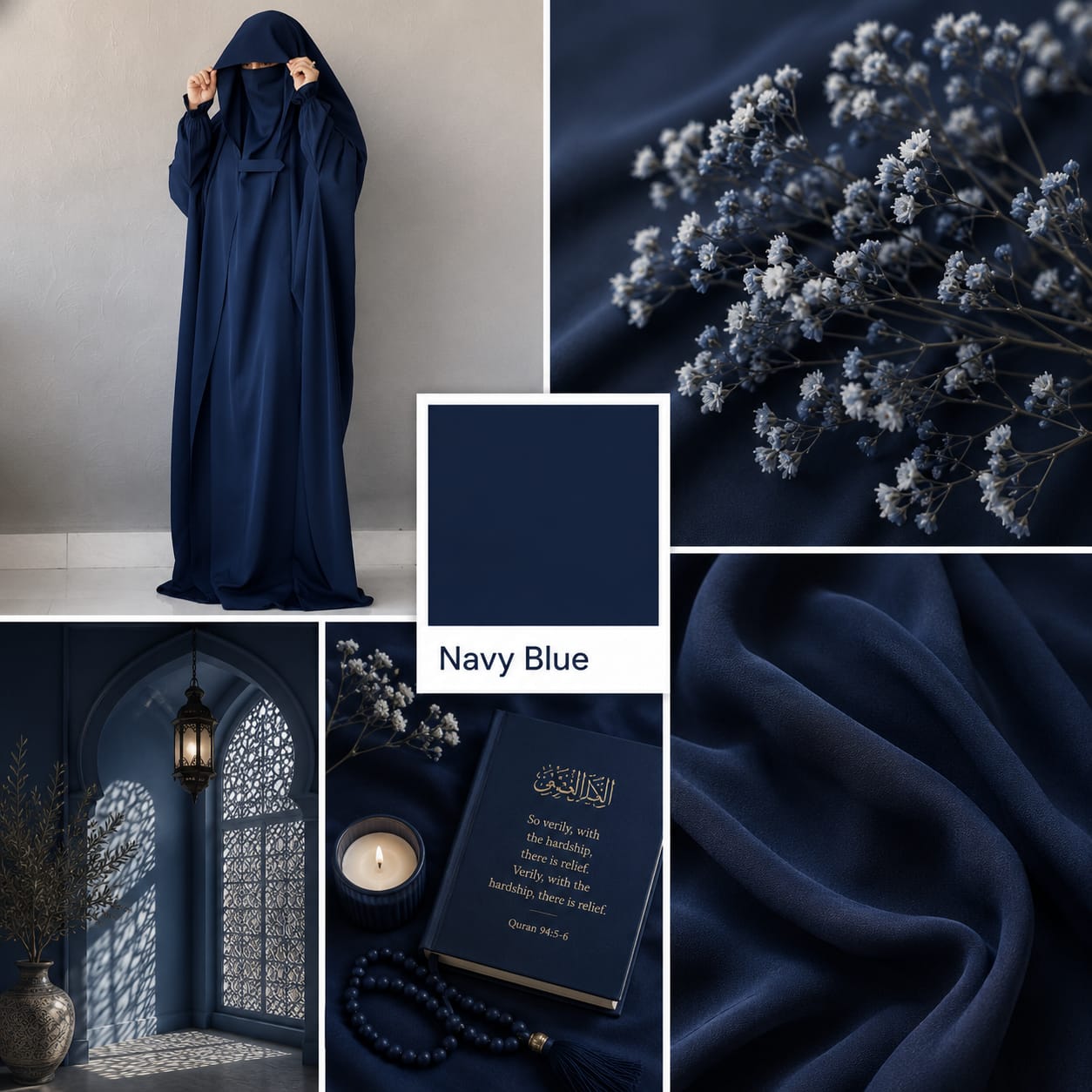 Saudi Jilbab - Navy Blue