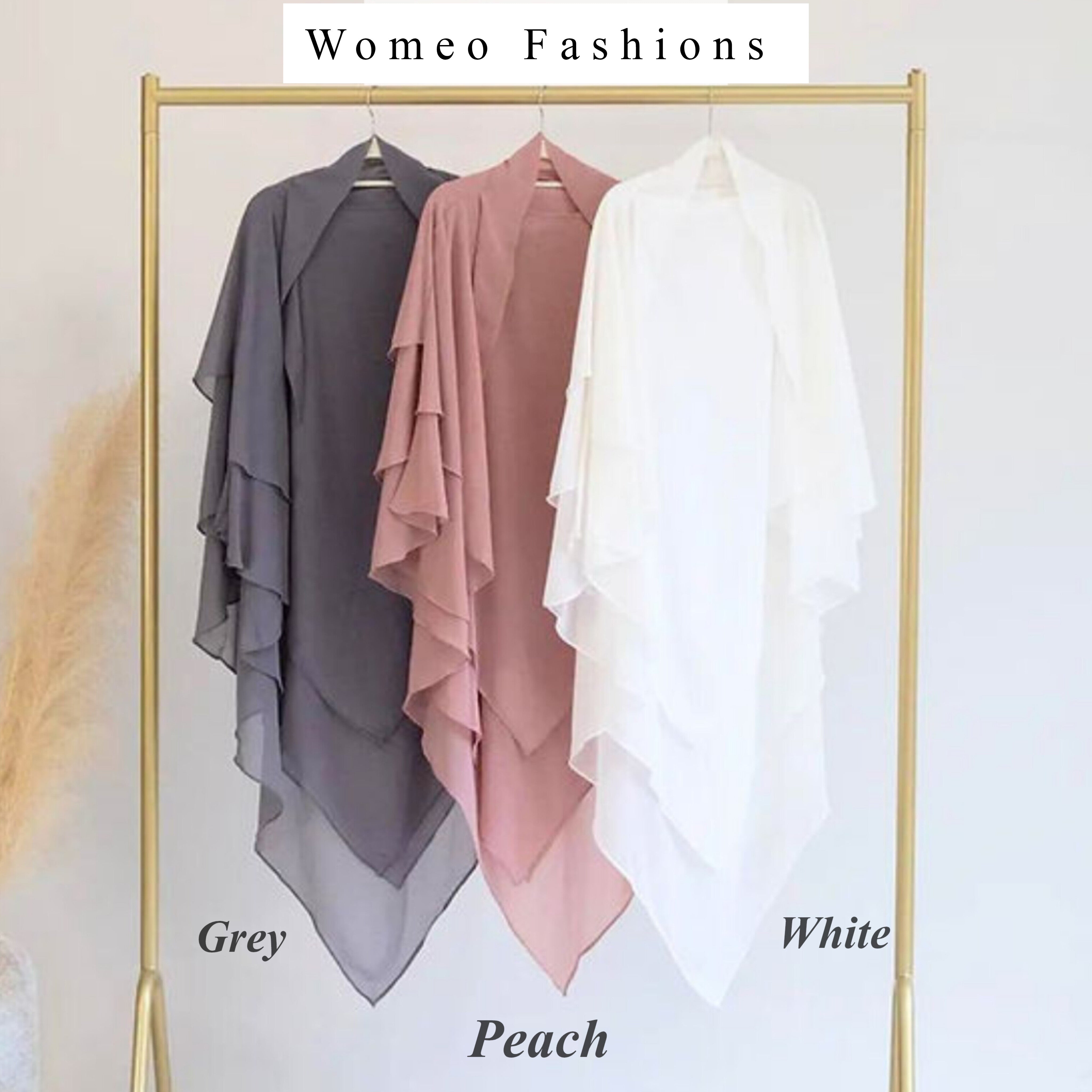 3 Layer Khimar Hijab – Womeo Fashions