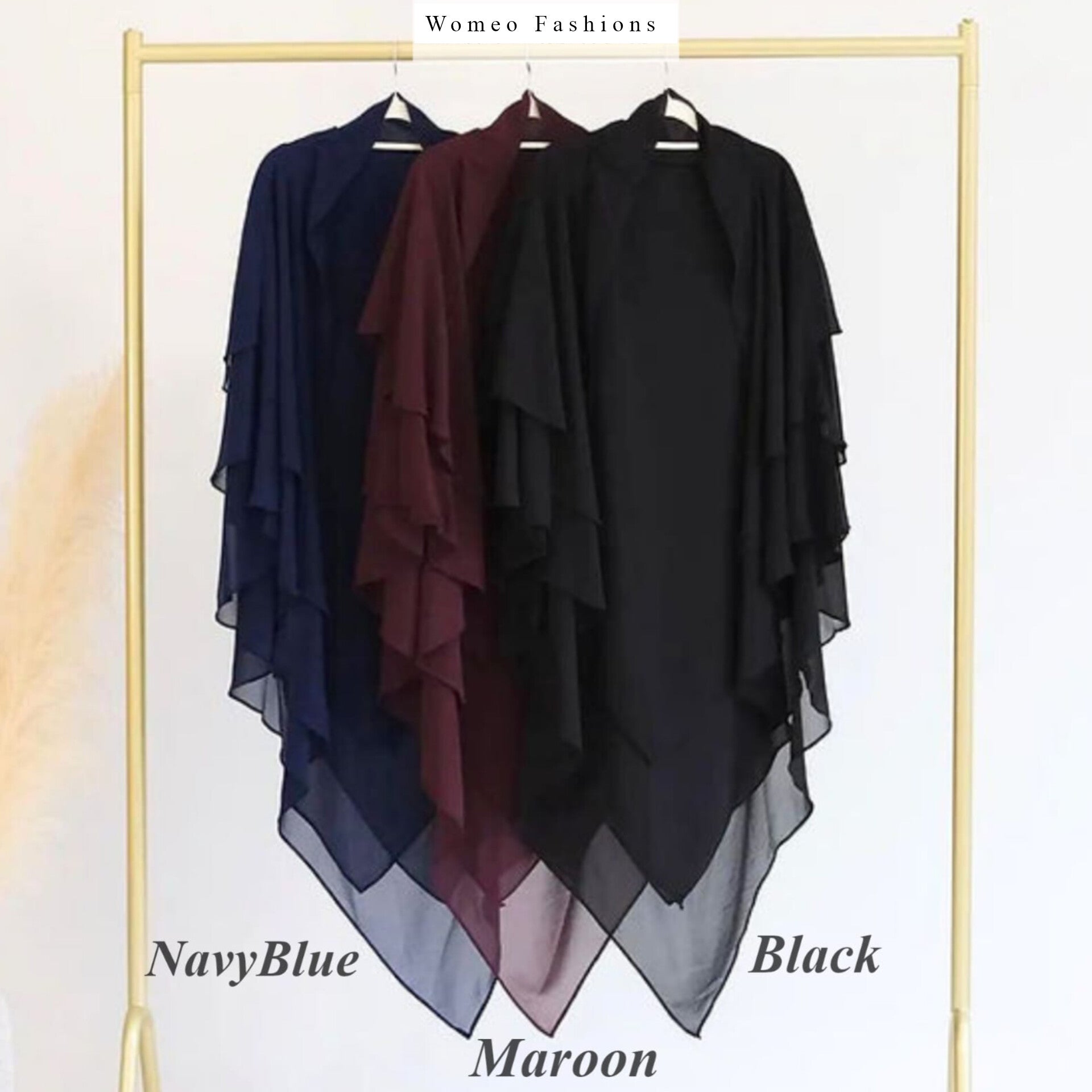 3 Layer Khimar Hijab – Womeo Fashions