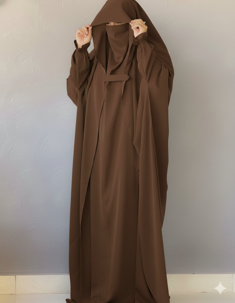 Saudi Jilbab - Dark Brown