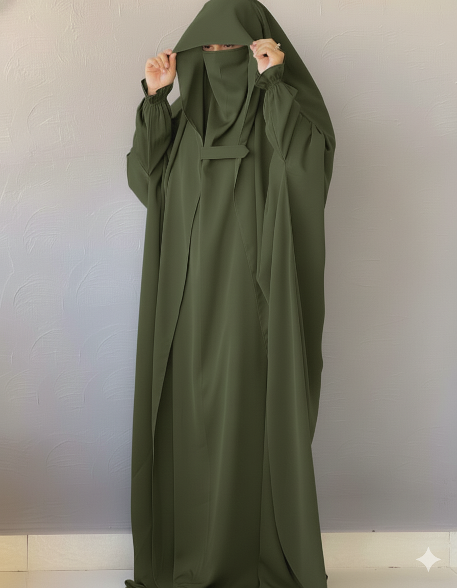 Premium Full-Length Saudi Jilbab made from soft Saudi Nidah fabric – modest wear for women by Womeo Fashions