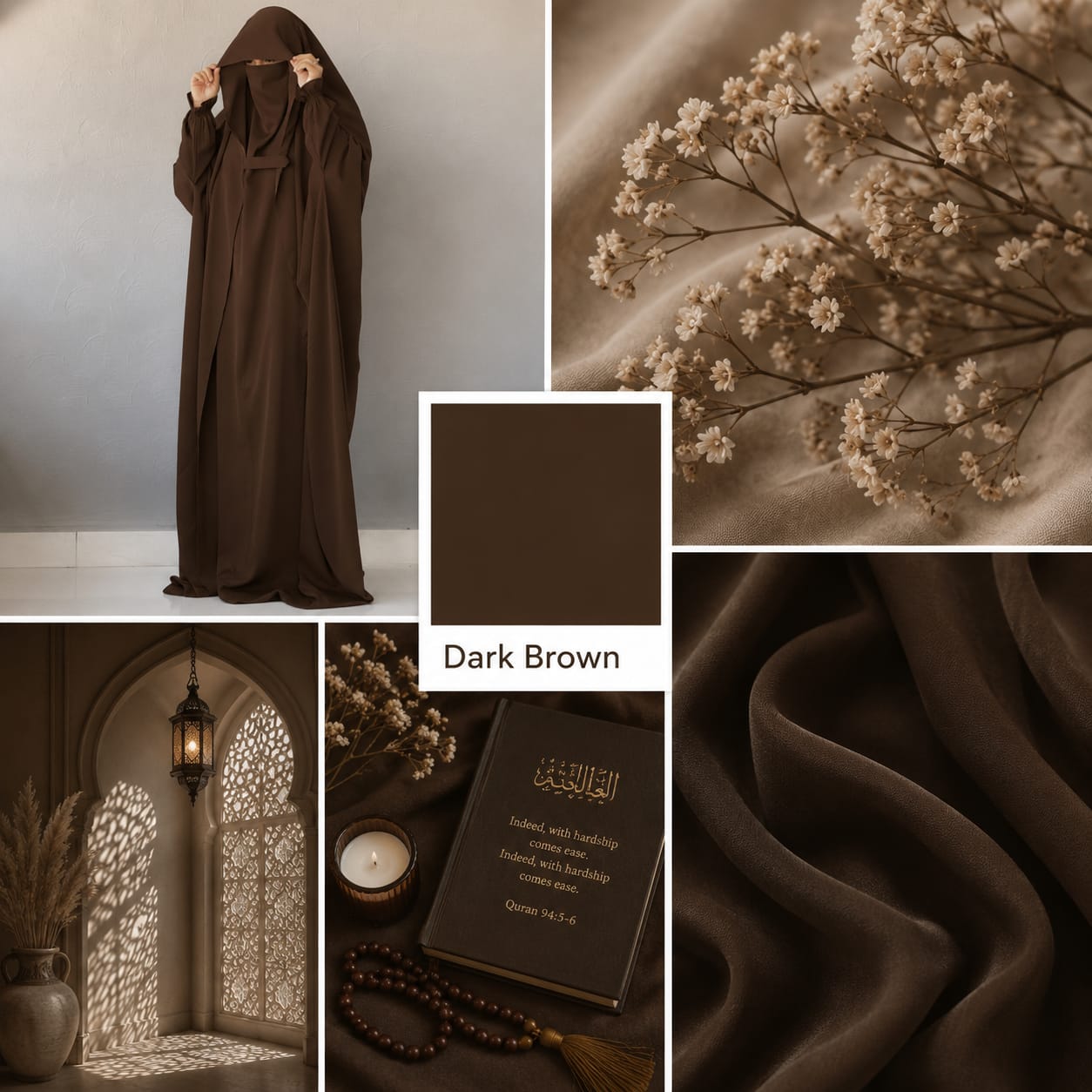 Saudi Jilbab - Dark Brown