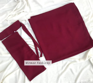 Premium maroon chiffon hijab and Saudi niqab 2-piece collection – Womeo Pakistan
